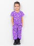 Frill Sleeves Teal Twinkle Cotton Short Set (Electric Teal)